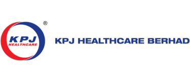 KP Healthcare Berhad logo: A simple yet elegant logo featuring the initials "KP" in bold, with a sleek and modern design.